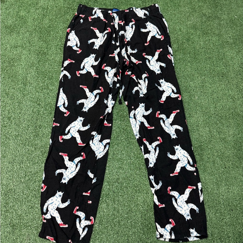 Old Navy Black and White Patterned Joggers
